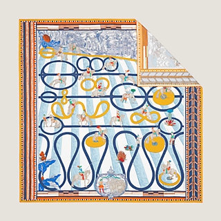 Passades et Serpentines double face scarf 90 | Hermès Australia